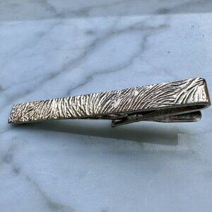 Finnish Modernist Silver Tie Bar Räsänen 1969 Textured Warm Finish